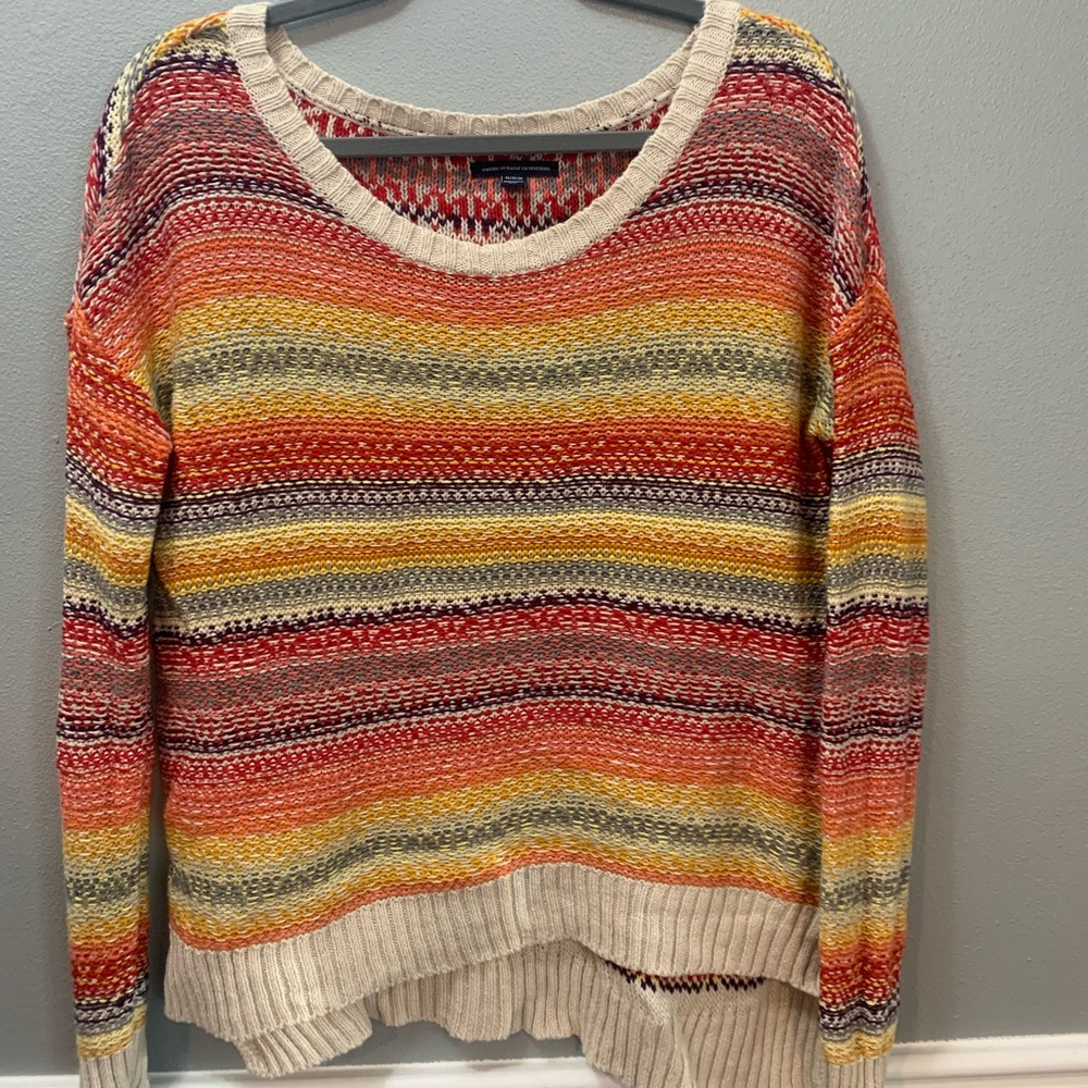Rainbow Colored Knit Sweater